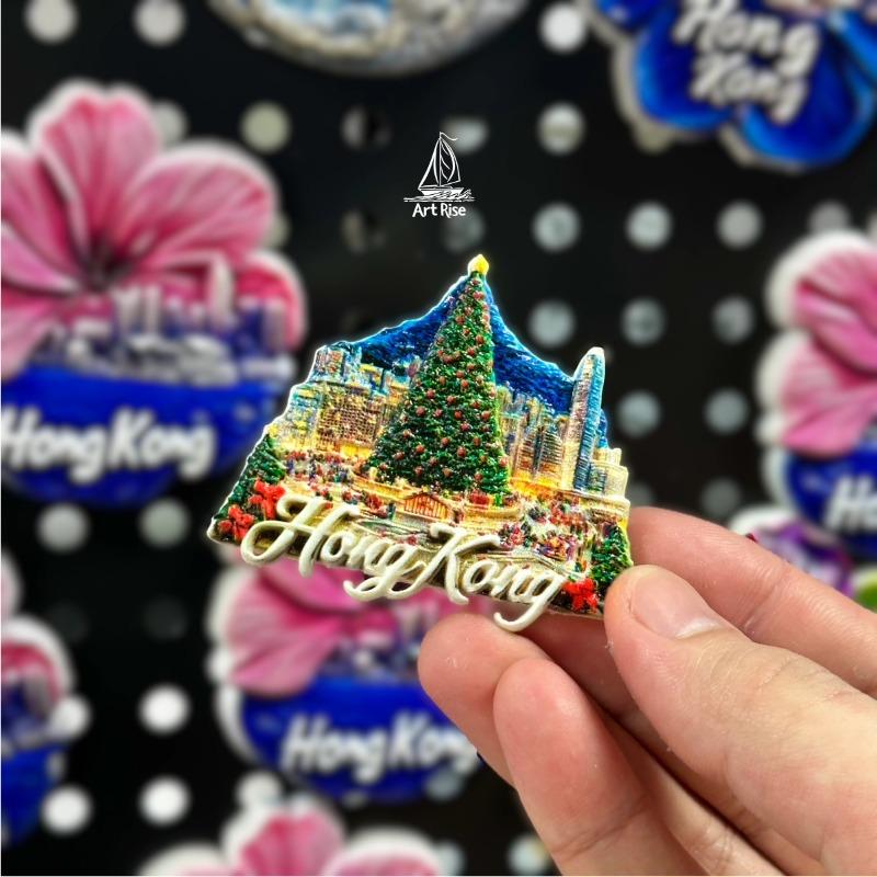 China Hong Kong Fridge Stickers Tsim Sha Tsui Travel Souvenirs Macao Fridge Stickers Home Decoration Wedding Gifts