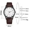 Leather Strap Quartz Watch Minimalist Classic Wristwatches Elegant Couples Watch  for Men