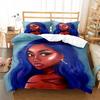 African Girl Bedding Set Fashion Duvet Cover Sets KidsTwin Full Queen King Bedroom Set Home Textile Housse De Couette 200X229