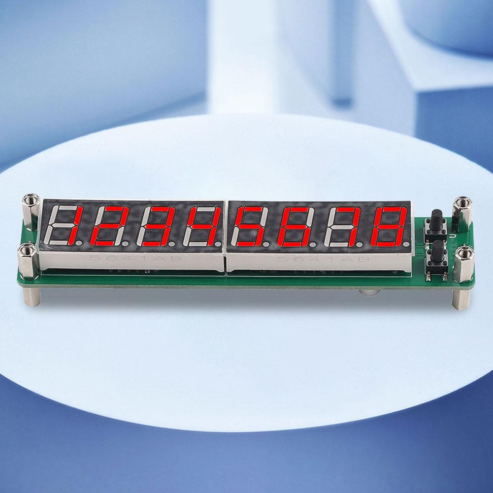 PLJ-8LED-R Digital Cymometer Meter Tester 0.1MHZ-2.4GHz Digital RF Frequency Meter LED Display 8-Bit Display DC 8V-15V