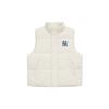 New MLB Preppy Style Collection New York Yankees FW24 Down Vest Unisex Dark Cream 3ADVV1046-50CRD