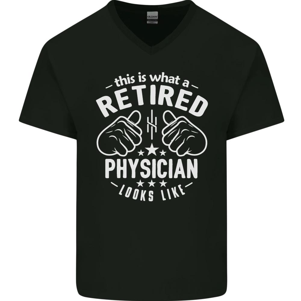 This Is What a Retired Physician Looks Like Mens VNeck Cotton T-shirt S