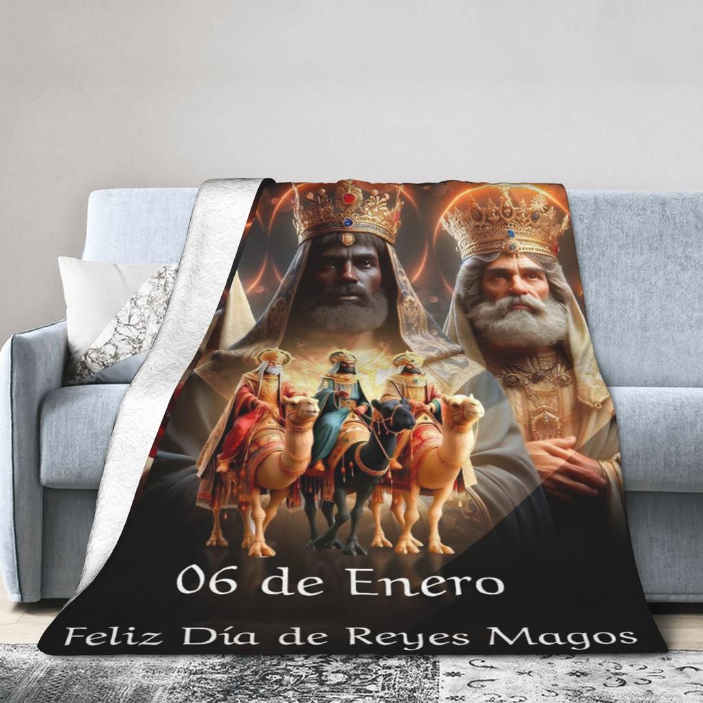 Día de los Reyes Magos Blanket Multi-size Soft and Lightweight  Throw Blankets for Couch Sofa and Bed