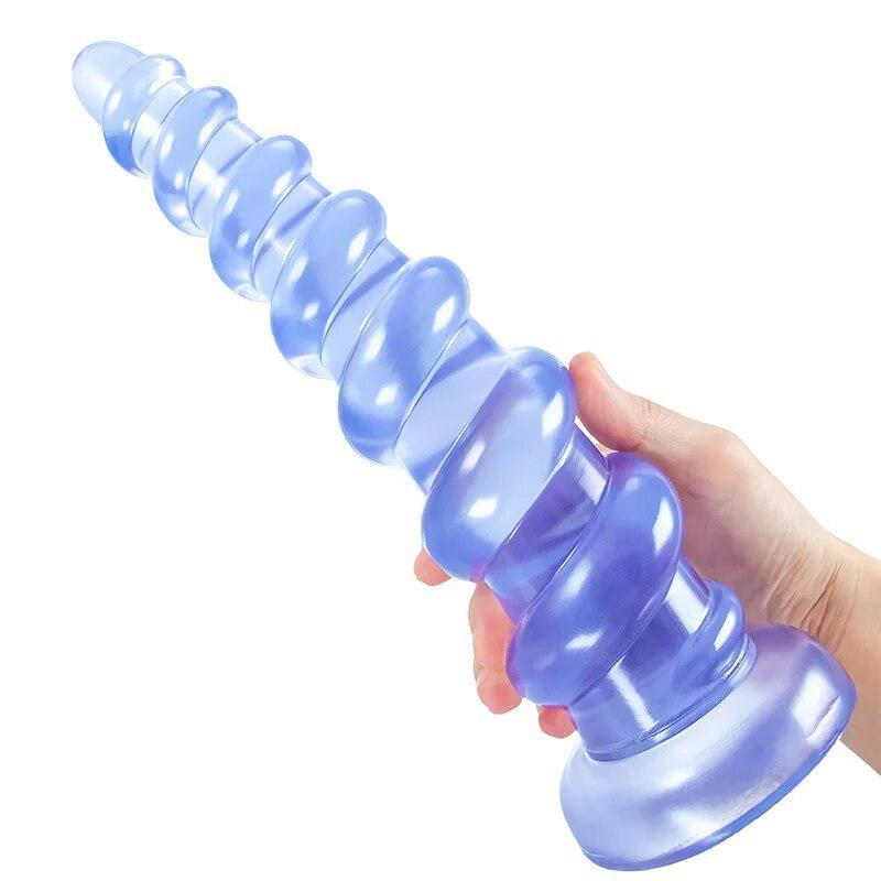 Spiral Special-shaped Anal Plug Adult Masturbator Anal Expander Male Prostate Massage Stick Big Dildo PVC Sex Toy