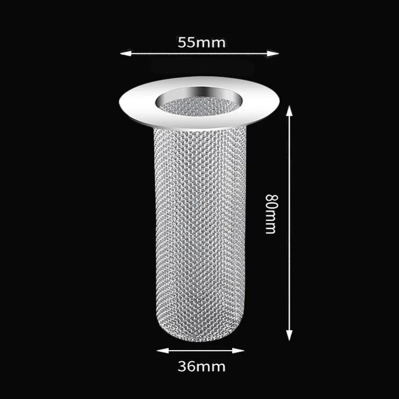 Stainless Steel Floor Drain Filter Mesh Kitchen Bathroom Sink Anti-clog Bathtub Hair Catcher Shower Leak Net Strainer Bath Plug