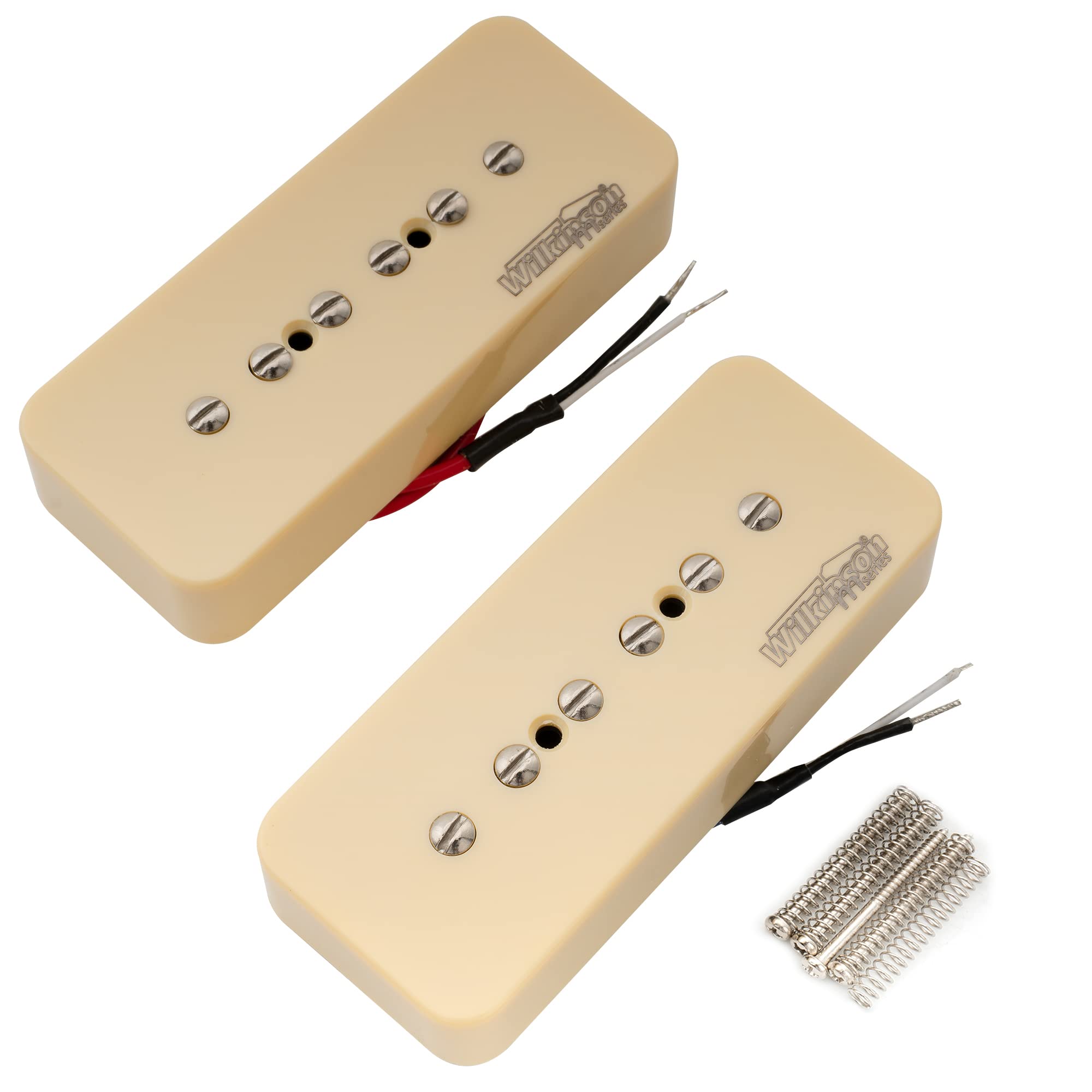 

Wilkinson M Series Alnico 5 P90 Soap Bar Guitar Pickup Set for Les Paul/SG, Cream (Set of 2)