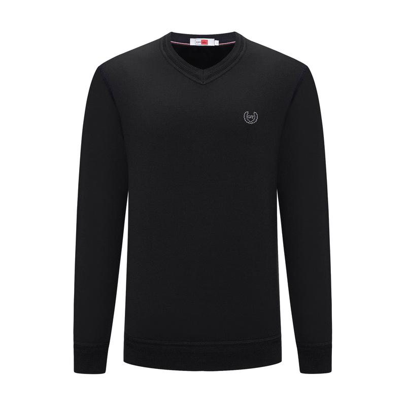 Goldlion Men s V-Neck Long Sleeve Merino Wool Blend Sweater L