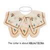 False Collar Women Detachable Collar Dickey Collar  Hanfu Shoulder Warp Collar Embroidery Collar Lace Up Neckline