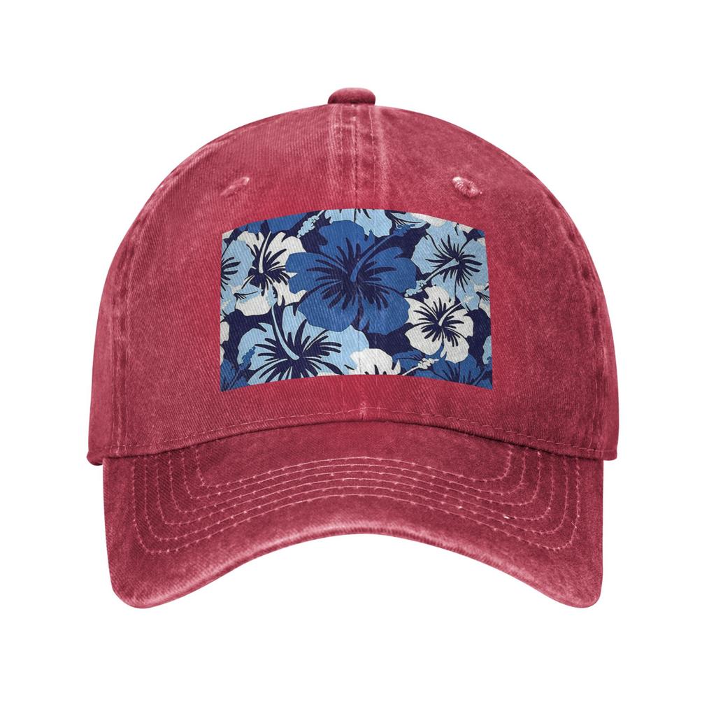 Epische Hibiskus Hawaiianisch Floral Aloha Denim Kappe Lässige Baseballkappen Verstellbare Mütze Sommer Unisex Baseballkappen