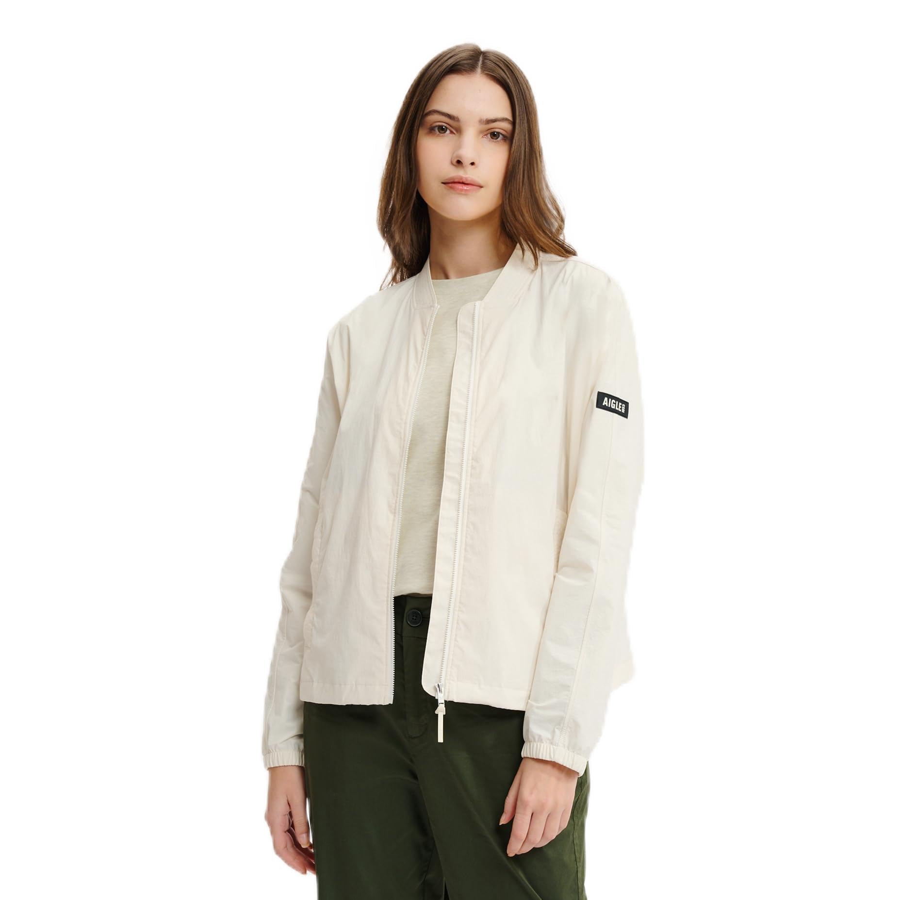 

Aigle Official Blouson White Women s Water-Repellent Jacket, белый