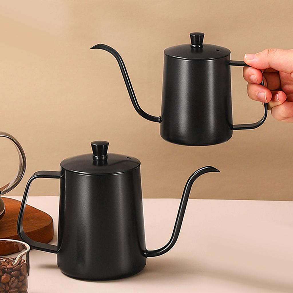 Coffee Hand Brewing Pot Stainless Steel Pour Over Kettle Gooseneck Coffee Pot Kitchen Tools for Home Office Enduring