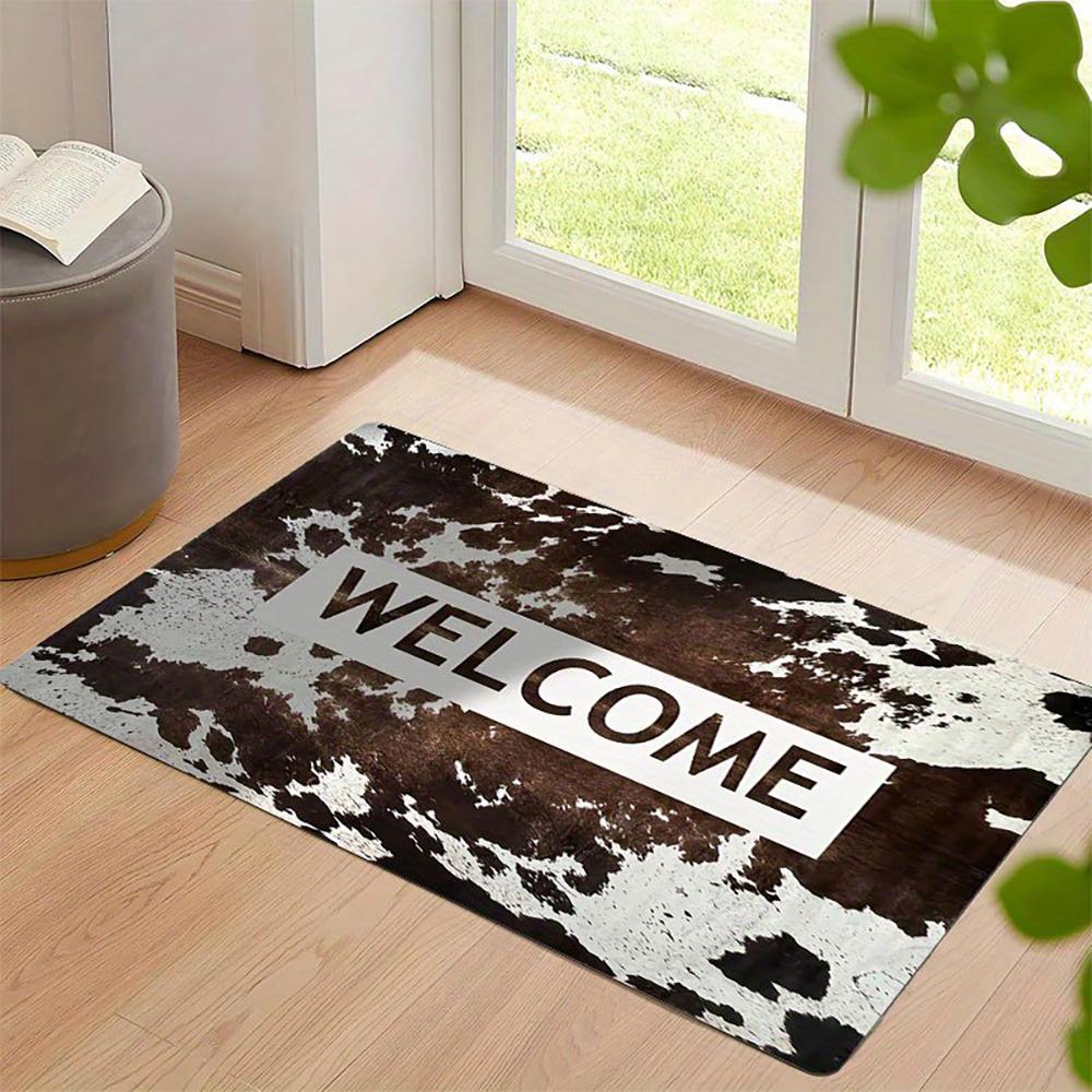 

2D Flat-1PC Leopard Print Welcome Door Mats , Welcome mats for home decoration. 40cm x 60cm