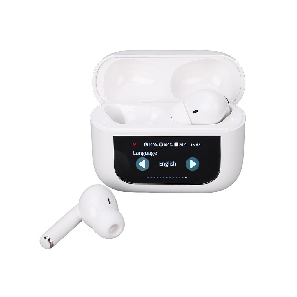 Bluetooth 5.4 Wireless Earbuds With Touchscreen Charging Case Low Latency Gaming Earphones ANC Noise Cancelling
