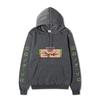 One Piece Roronoa Zoro Hoodie, Double Side Sleeve Japanese Text Printed Pullover Hooded Sweatshirt Anime Long Sleeve Streetwear Hoodie