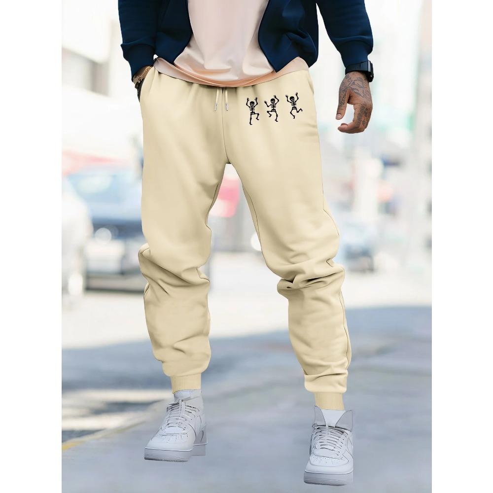 Mens Print Lounge Pants New Style Autumn Winter Casual Comfort Fitness Sporty Sweatpants