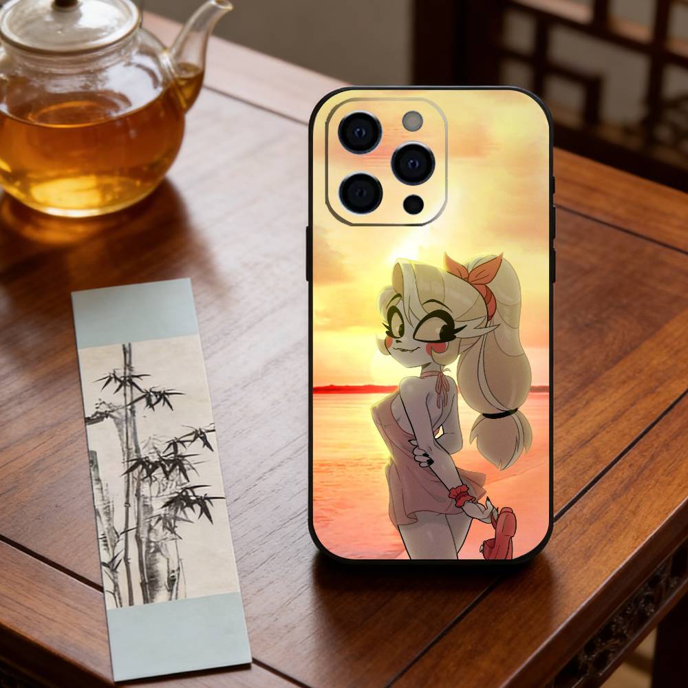 Hazbin Hotel Charlie Morningstar Handyhülle Für iPhone 17, 16,15,14,13,12,11 Plus,Pro Max, Andere Weiche Schwarze Abdeckung