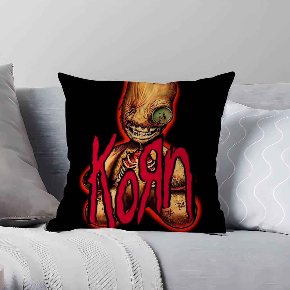 

Korn Рок-группа Музыкальная подушка Аниме подушка Диван Кровать Подушка для головы Наволочка Чехол для подушки 45x45 см Мода 12x12Inch