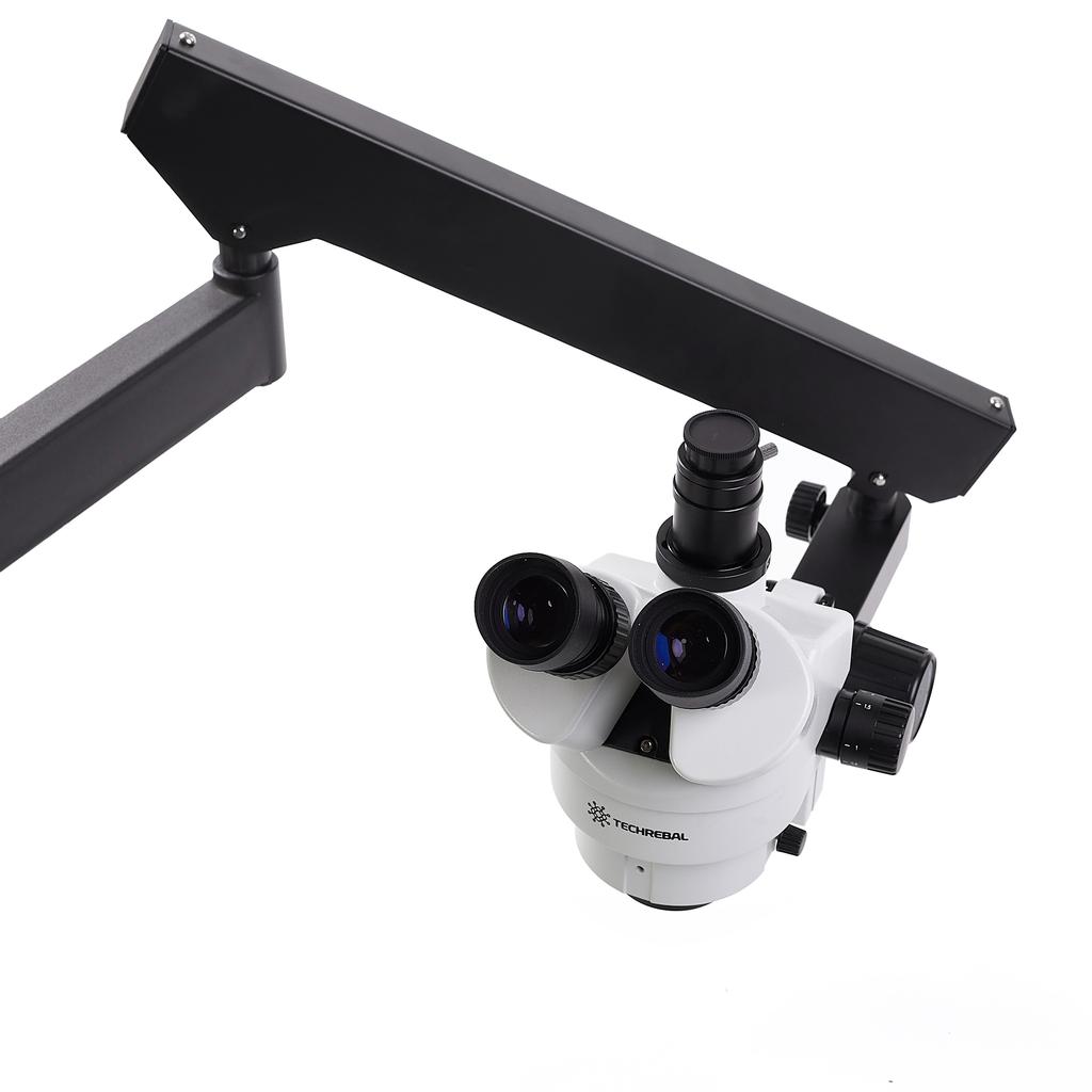 Stereomikroskop 22H auf verstellbarem Arm + 56X LED + 0,5x Barlow + Kamera „Orange Pro 4K“