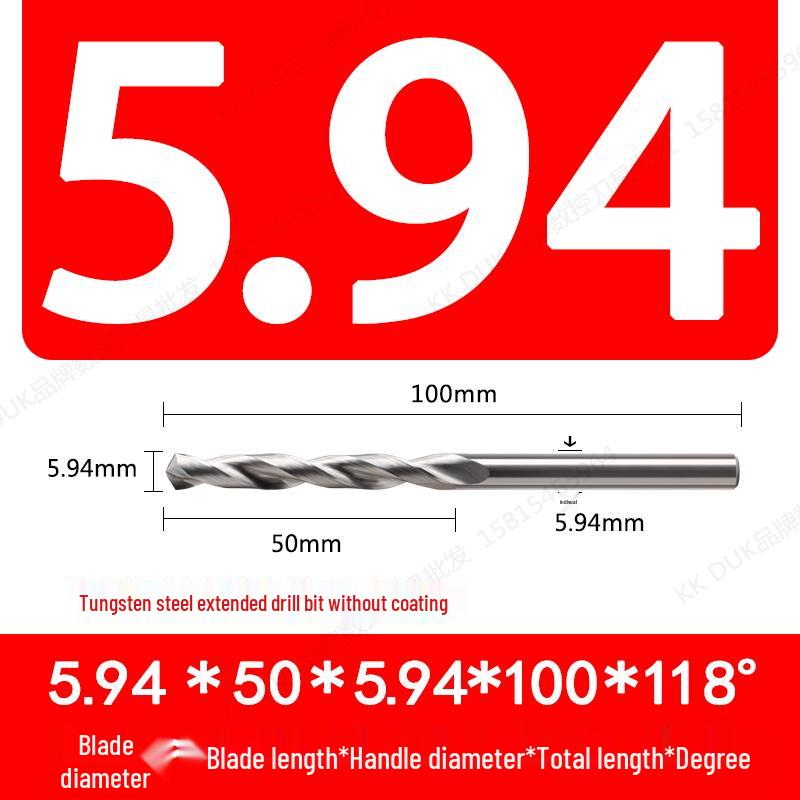 Straight Shank Solid Carbide Drill Bit Set (5.91–5.99mm)