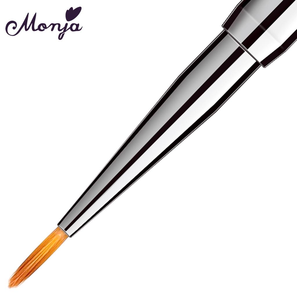 Monja Rhinestone Handle Multifunctional Nail Art Painting Brush Stripes Lines Flowers Pattern Nail Gel Drawing Pen Manicure Tool