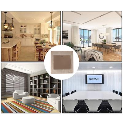 1 Stück Gold Wandschalter 1/2/3/4 Schalter 1-polig Taster Wandlichtschalter Ein / Aus Druckknopf