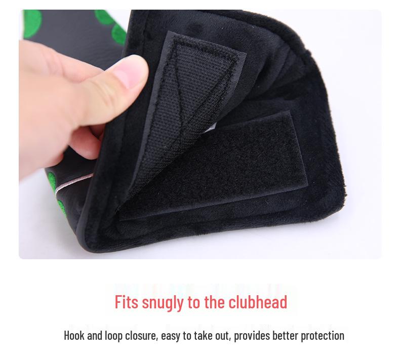 Four-Leaf Clover Golf Putter Cover - Thick Plush L-Shaped Club Protector