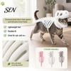 Haustier Süßes oder Saures Outfit Dinosaurier Skelett Kostüm, Weicher Plüsch T-Rex Halloween Leuchtendes Knochenzahnrad Outfit, Lustige Cosplay Kleidung für Katzen