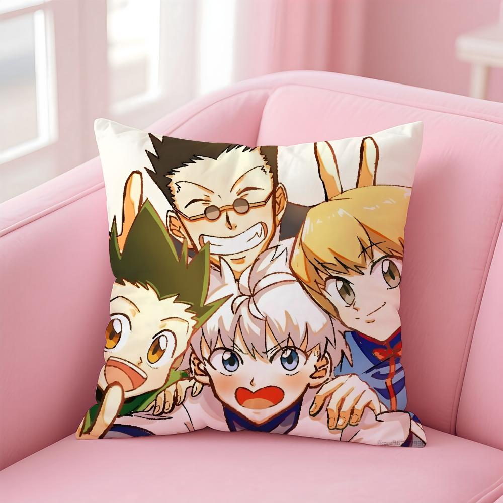 anime HUNTERxHUNTER Cushion Cover Comfortable Reversible Pillow Cover Ideal for Car Sofa Bedroom & Beyond