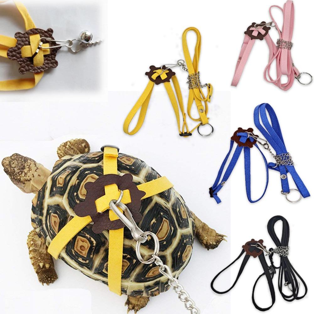 Adjustable Pet Turtle Tortoise Walking Harness Leash Multi Color Chest Strap Outdoor Walking Vest for Small Medium Reptiles