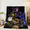Fnaf Character Collage Blanket Flannel Blanket for bed, sofa, Camping, Hiking, Picnic Essentials, gift for family Fan gifts