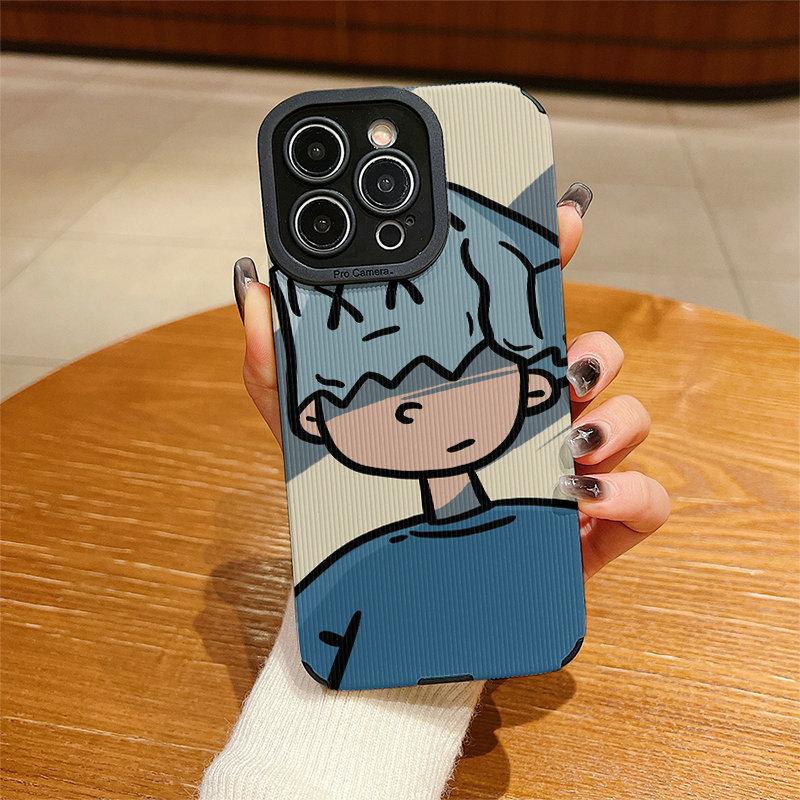 

Vertical Leather Shell Fashion Boy Printed Patterned Shockproof Soft Silicone Case with Camera Lens Full Protection for iPhone Samsung iPhone 6 / iPhone 6s