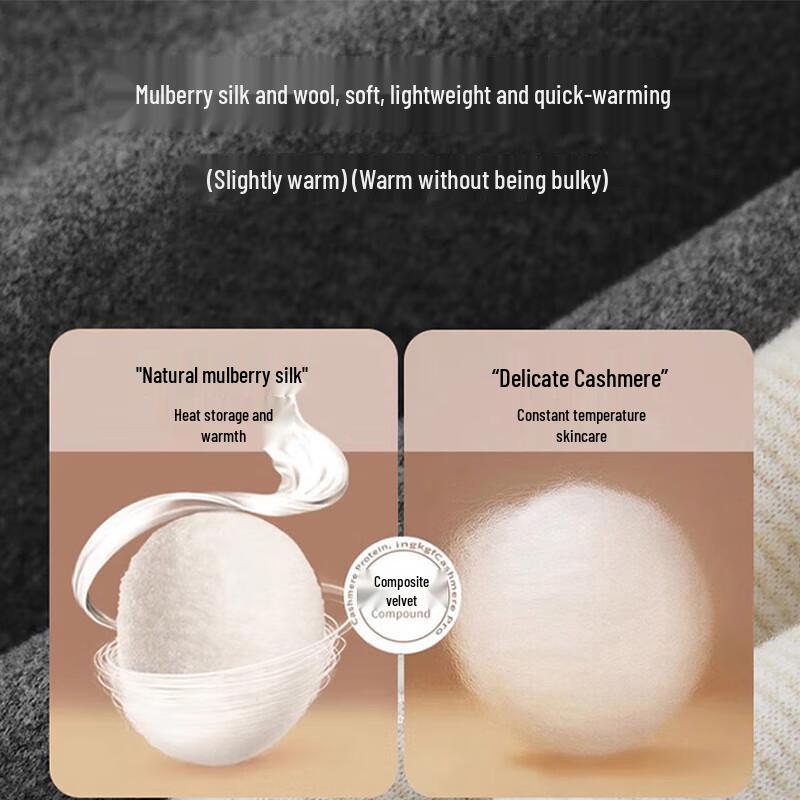 LANGSHA Women's Plus Size Wool Silk Blend Thermal Top