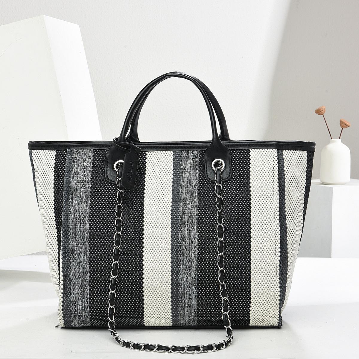 

Сумка большой вместимости женская лето 2025 новая модная сумка на плечо студенческая сумка для отдыха 32*12*23 чёрный