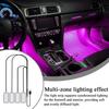 Car Ambient Light Music Rhythm Lamp With USB Port Interior Ambient Lighting For Truck SUV Tractor Trailer