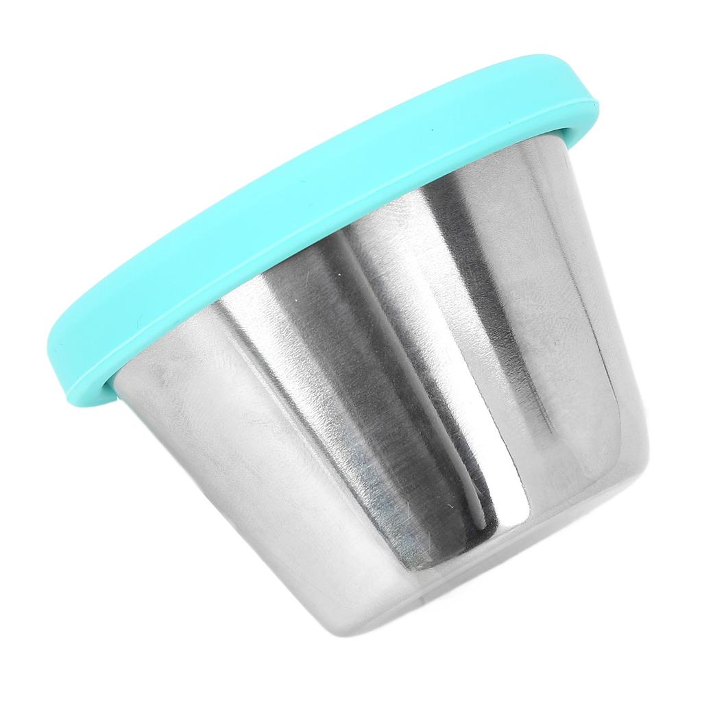 Beauty Salon Essential Oil Cup Stainless Steel Condiment Salad Dressing Container with Silicone Lid 70ml
