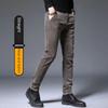 Autumn Winter Men's Corduroy Stretch Casual Slim Straight Velvet Thicken Men's Trousers Youth Pants