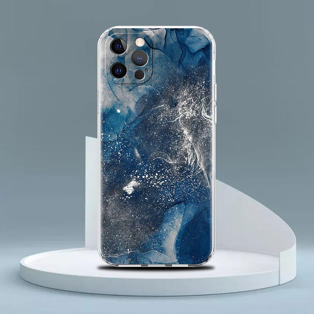 Clear Case For Apple iPhone 13 Pro 11 14 12  7 8 Plus SE 2022 XR X XS Max 6 6S Silicone Phone Cover Marble Pattern