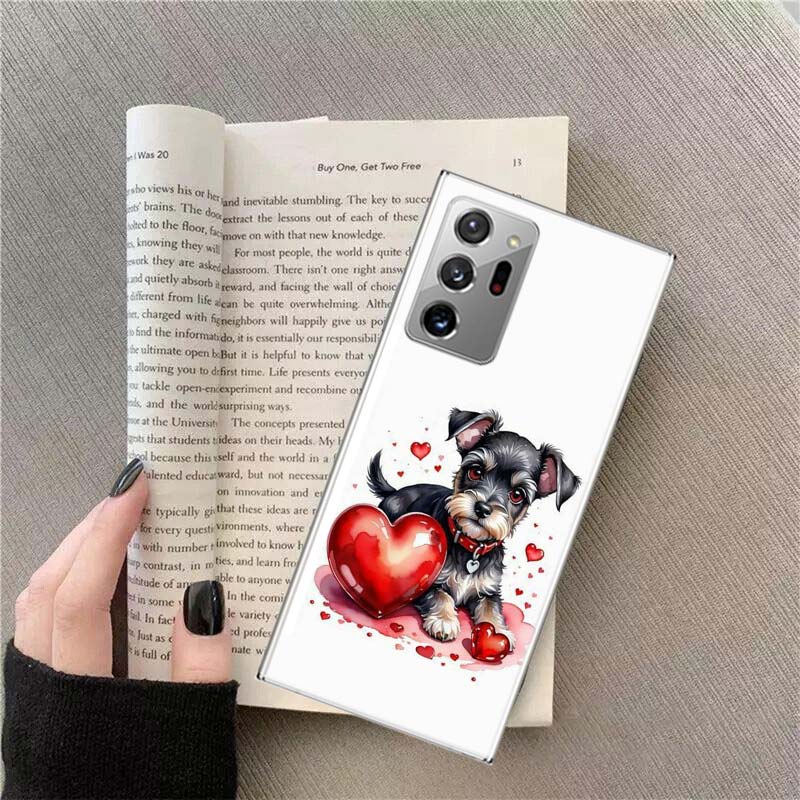 Lovely Puppy Heart Dogs Phone Case for Samsung A17 A37 A57 A54 A14 A24 A34 A07 A04S A02S A12 A22 A32 A52S A16 A26 A36 A56 A72 Ga
