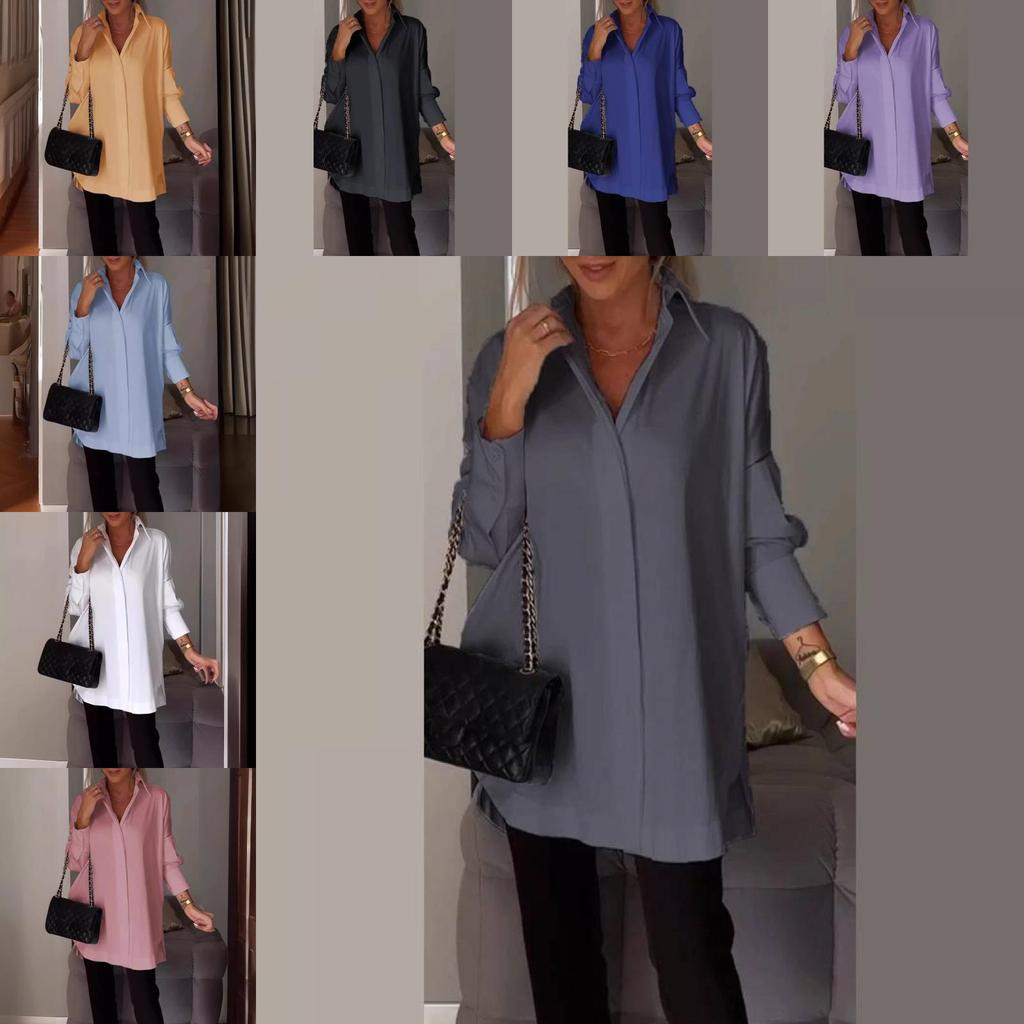 Minimalist Polyester Blouse With Puff Sleeves For Casual Spring Wear