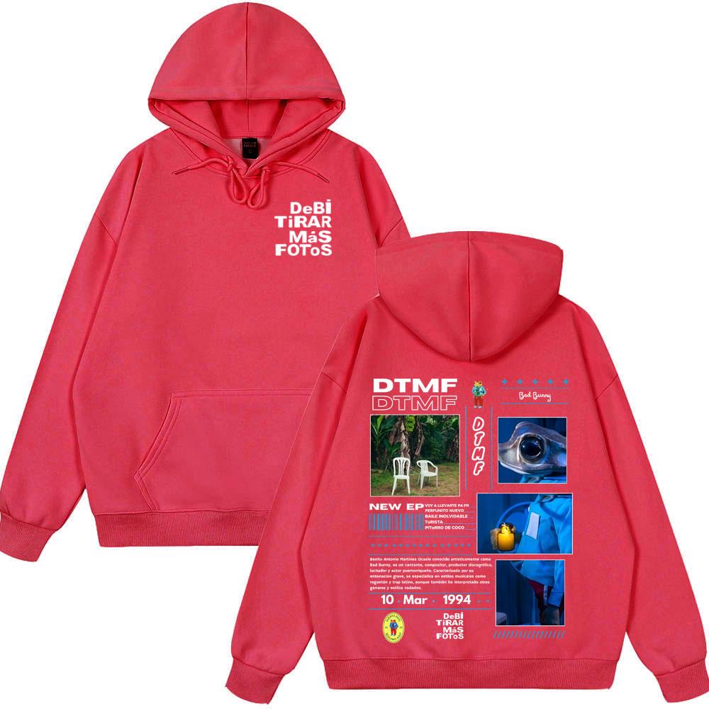 DTMF Debí Tirar Más Fotos Rapper Bad Bunny 2025 Album Punk Hoodies Couple Winter ClothING Oversized Streetwears Classic Pullover