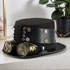 Gothic Magicians Hat with Removable Goggles Theme Party Cosplay Accessory Headwear For Masquerades Stage Show Photography