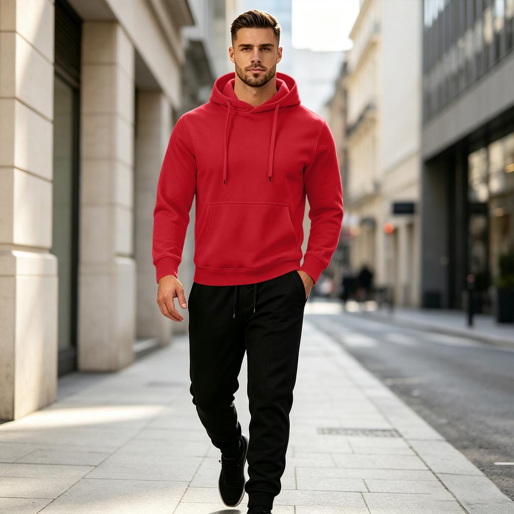 Men's Casual Sweatshirt and Jogger Set for Fall Winter Sports Training