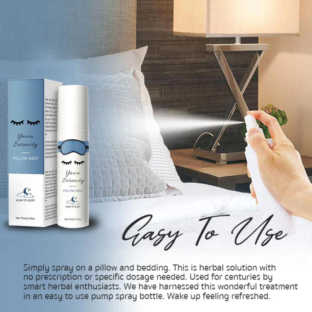 2pcs Pillow Sleep Spray Mist for Deep Sleep Stress Anxiety Relief Fine Mist Instant Lavender Sleep Aid Spray 75ml