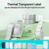 Niimbot D11/D11Pro/D101/D110/H1/H1S Transparant Label Zelfklevend Thermisch Printpapier Waterdicht Duidelijke Prijs Datum Stickers