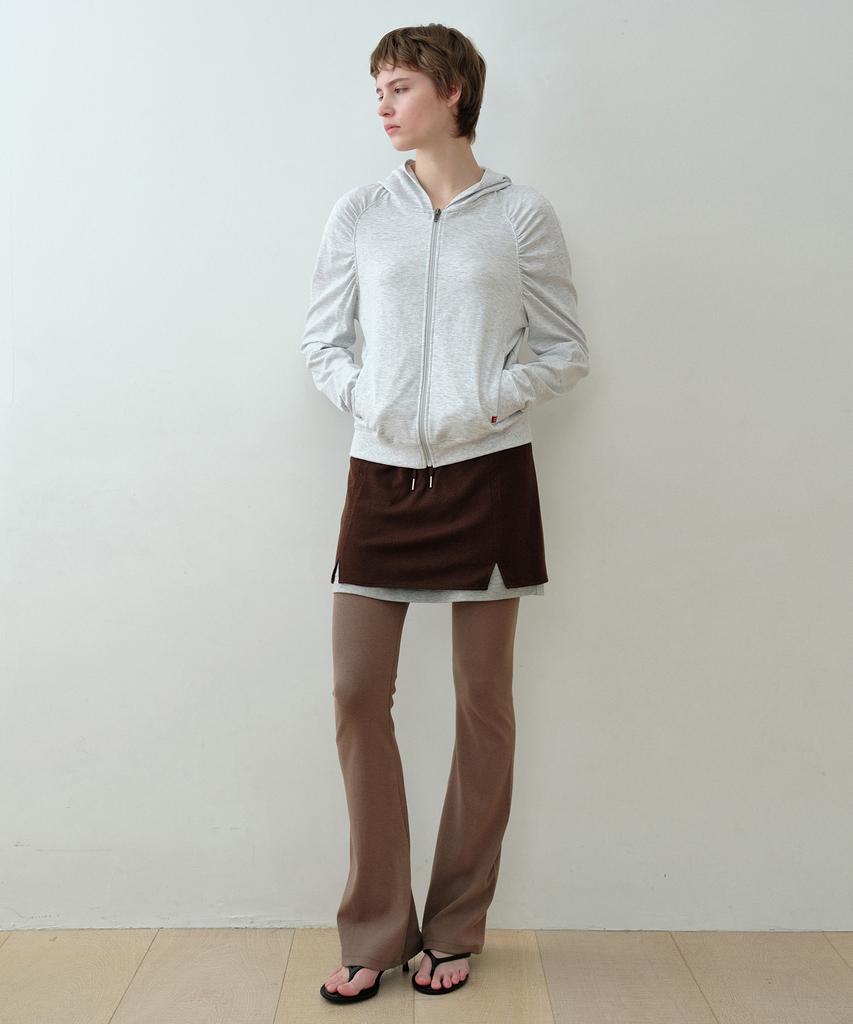 Simeteuligpeosenteu Flare Cotton Modal Leggings / Brown