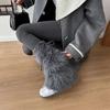 Knitted Furry Leg Warmers Y2K Plush Leg Coverings Fashion Long Stockings  Accessories