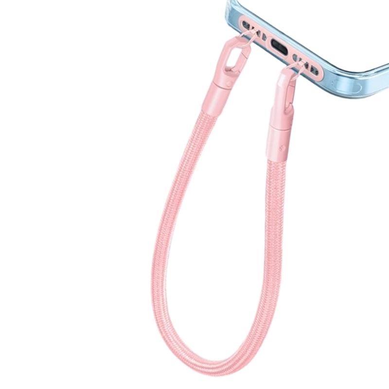 Not Loss Double Hook Phone Lanyard Side Mount Pad Metal Lanyard Clip with Two Rings Corrosion Resistant Clip for Phone