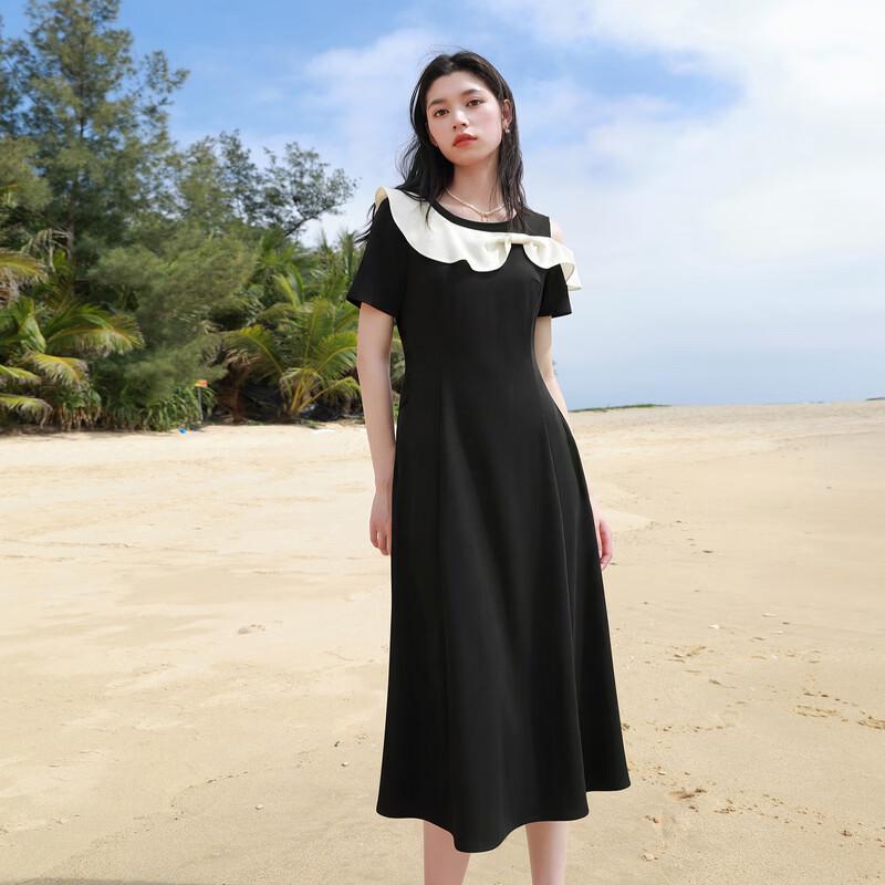 Plus Size Ruffle Hem A-Line Midi Dress