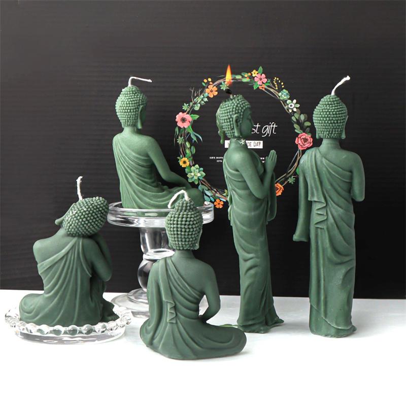 3D Multiform Buddha Silicone Candle Mold Amitabha Buddha Gypsum Mold Handmade Soap Incense Mold Religion Home Crafts Ornaments