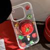 3D Tomato Vegetable Magnetic Stand Case for iPhone 16 Pro Max, 17, 13, 15, High-end Transparent